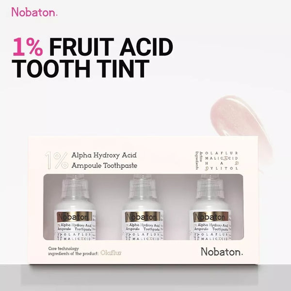 Nobaton 1% Alpha Hydroxy Acid Ampoule Toothpaste - Recommended by Hollywood Private Dentists