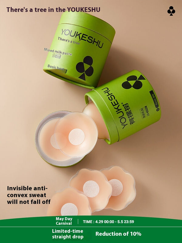Invisible Silicone Nipple Covers for Women – Anti-Slip, Ultra-Thin, Backless Bra Pads for Dresses & Summer Wear